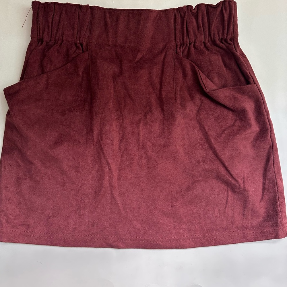 HYFVE Red Bubble Mini Skirt Ruched Casual